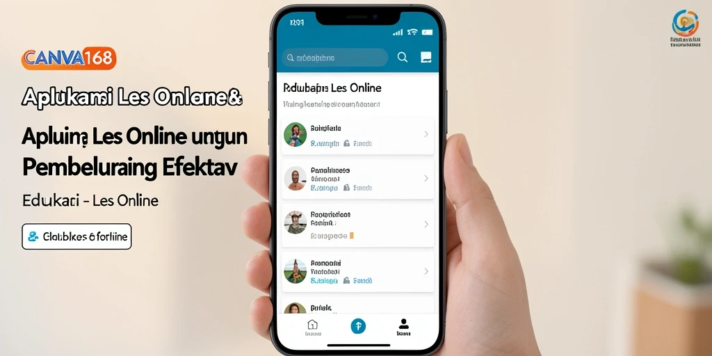 Antarmuka menarik dan fungsional dari aplikasi Les Online.