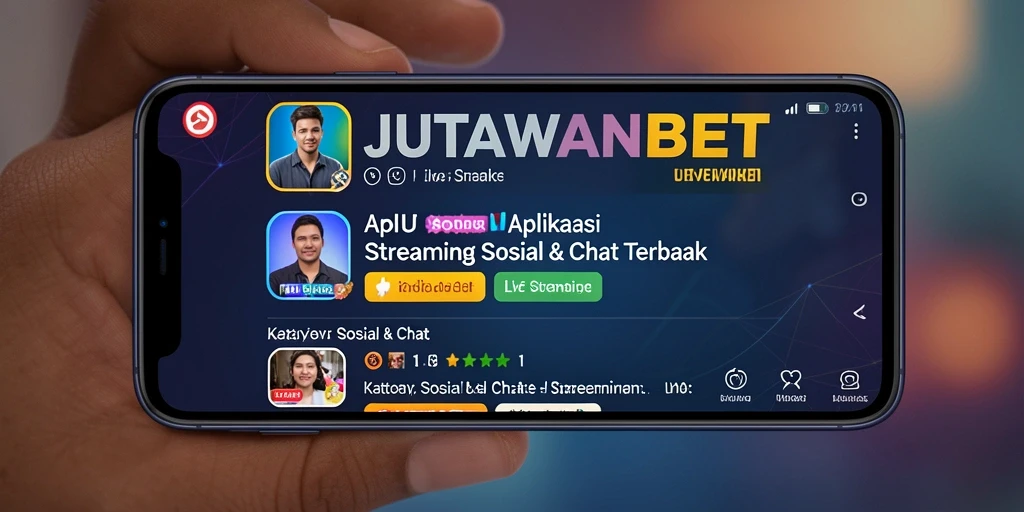 Antarmuka aplikasi JUTAWANBET yang sederhana dan menarik saat live streaming.