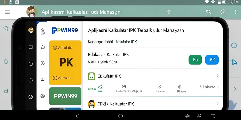 Tampilan antarmuka PPWIN99 untuk kalkulator IPK yang sederhana dan informatif.