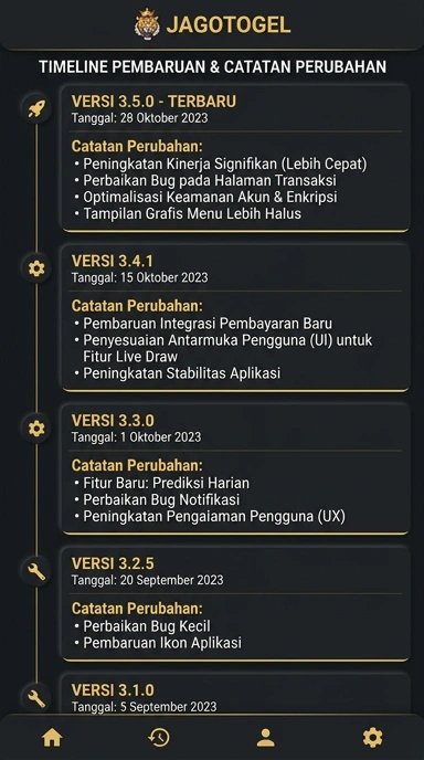 Tampilan riwayat versi jagotogel